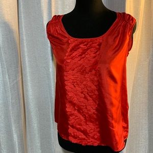 NWT Talbots 100% Silk Ruffle Front Sleeveless Top Size 2P